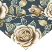 Nappe Roses dorées avec une finition métallique (Angle)