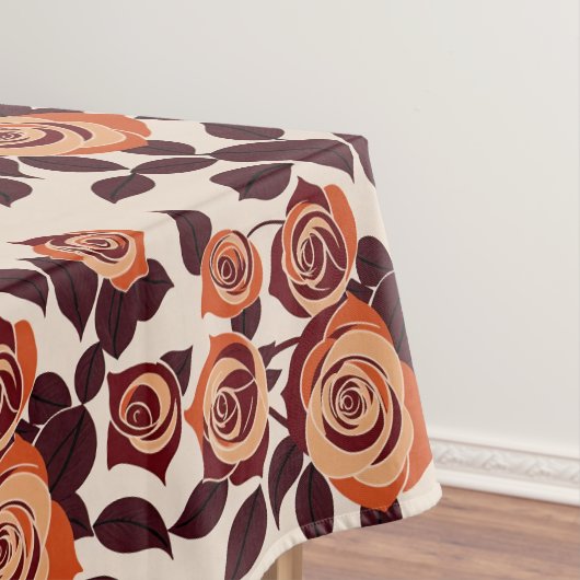 Nappe Roses hautement stylisées dans des nuances d'orang (In Situ)