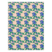 Nappe Roses In Striking Electric Blue With Green Leaves (Devant)