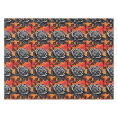 Nappe Roses Noires Foncées Avec Des Contours Blancs (Devant (Horizontal))