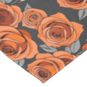Nappe Roses Orange Rouillé Chaud (Angle)