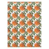 Nappe Roses orange vif avec feuilles vertes (Devant)