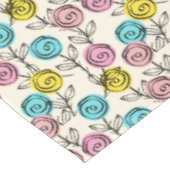 Nappe Roses pastel colorées (Angle)