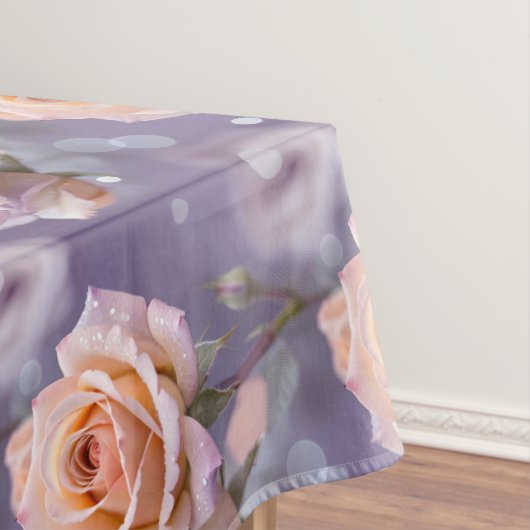 Nappe Roses pastel doux dans des tons de pêche et de ros (In Situ)