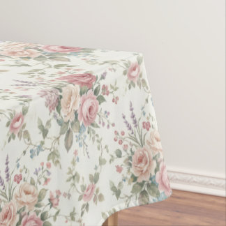 Nappe Roses Pastel Élégant Shabby Chic