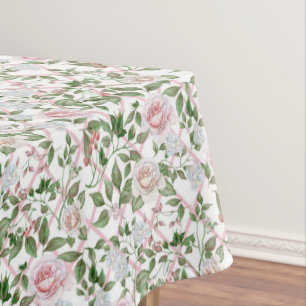 Nappe Roses roses - Florale Vintage d'aquarelle