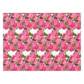 Nappe Roses roses roses élégantes sur floral blanc (Devant (Horizontal))