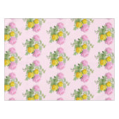 Nappe Roses roses roses et jaunes florales (Devant (Horizontal))