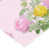 Nappe Roses roses roses et jaunes florales (Angle)