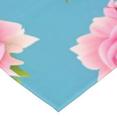 Nappe Roses roses sur un fond bleu (Angle)