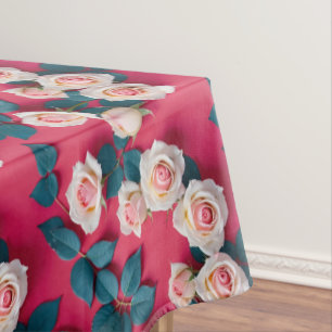 Nappe Roses Rouges Et Blanches 