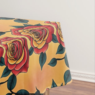 Nappe Roses Rouges Et Jaunes