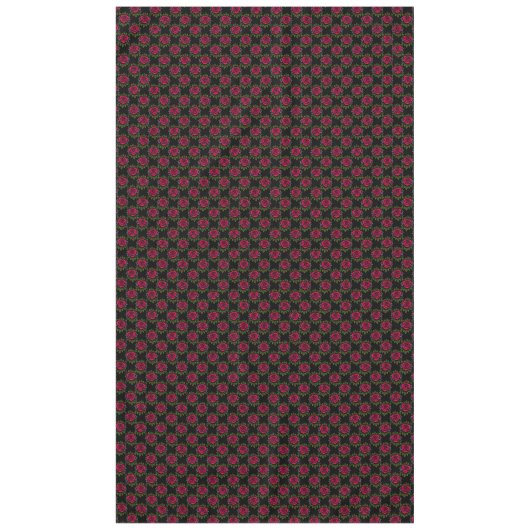 Nappe Roses rouges sur fond noir (Devant)