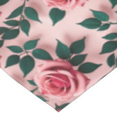 Nappe Roses rouges vives avec des feuilles vert foncé (Angle)