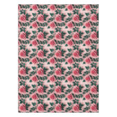 Nappe Roses rouges vives avec des feuilles vert foncé (Devant)