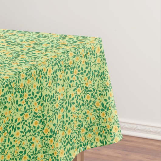 Nappe Roses sauvages en jaune et vert (In Situ)