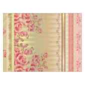 Nappe ROSES SUR OR ~ Tissu de table (Devant (Horizontal))