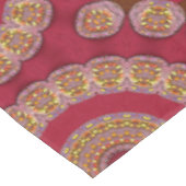 Nappe Rosettes Mandala Rouge Or Jaune (Angle)