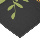 Nappe Rosh Hashanah couronne colorée de fleurs sur noir (Angle)