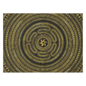 Nappe Roue d'Hécate Greek Key Noir and Gold (Devant (Horizontal))