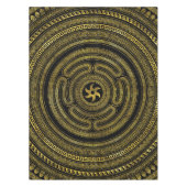 Nappe Roue d'Hécate Greek Key Noir and Gold (Devant)