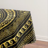 Nappe Roue d'Hécate Greek Key Noir and Gold (In Situ)