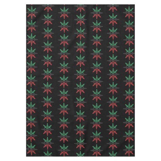 Nappe Rouge Black Green Flammes de neige Motif Kwanzaa (Devant)