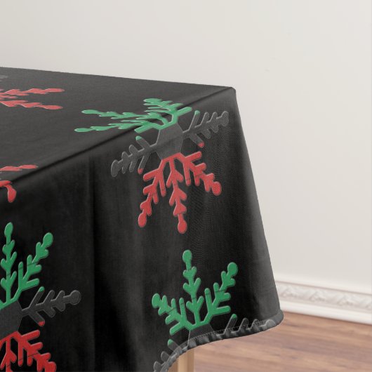 Nappe Rouge Black Green Flammes de neige Motif Kwanzaa (In Situ)