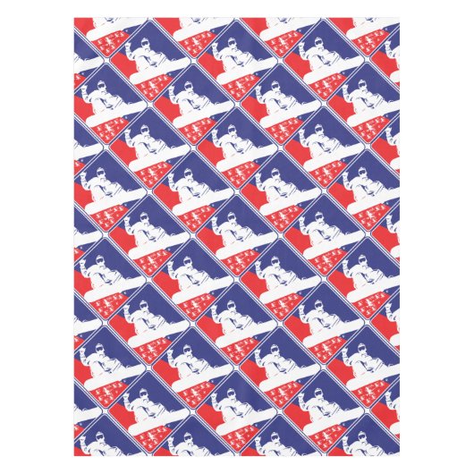 Nappe Rouge-Blanc-et-Bleu-Neige-Boa (Devant)