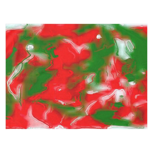 Nappe Rouge, blanc et vert Abstrait (Devant (Horizontal))