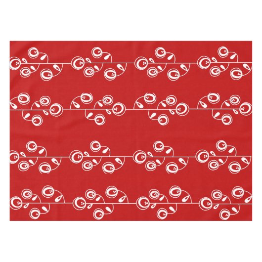 Nappe Rouge Blanc Floral (Devant (Horizontal))