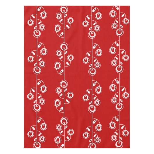 Nappe Rouge Blanc Floral (Devant)