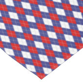 Nappe Rouge, Blanc, Jacquard Bleu 2-52x70 COTON TABLECLO (Angle)