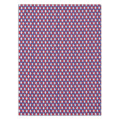 Nappe Rouge, Blanc, Jacquard Bleu 2-52x70 COTON TABLECLO (Devant)