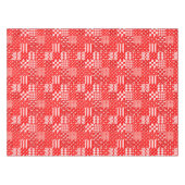 Nappe Rouge blanc Mixte Motif Patchwork Design (Devant (Horizontal))