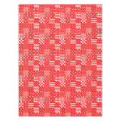Nappe Rouge blanc Mixte Motif Patchwork Design (Devant)
