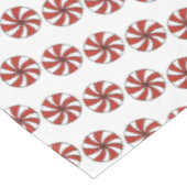 Nappe Rouge Blanc Peppermenthe Swirl Monnaie Noël (Angle)