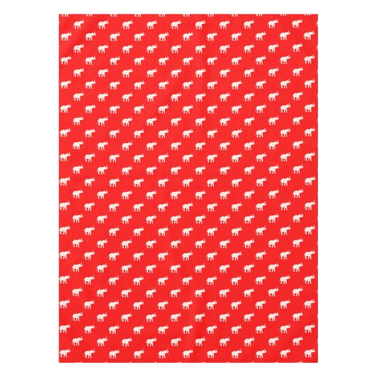 Nappe rouge chanceuse mignonne d'éléphant (Devant)