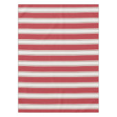 Nappe Rouge Classique, Blanc et Rayures de Souris Mocha (Devant)