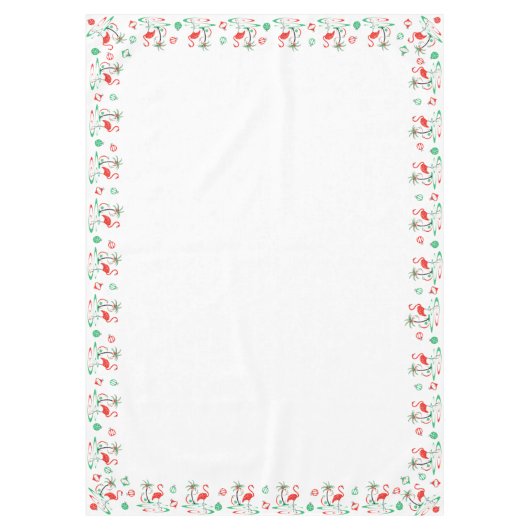 Nappe rouge de frontière de Flamant rose de Noël (Devant)