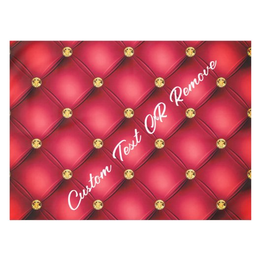 Nappe Rouge Diamant Tuflot et texte personnalisé (Devant (Horizontal))