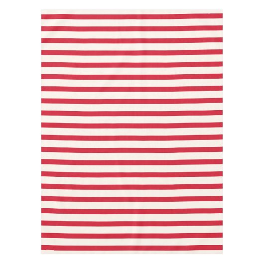 Nappe Rouge et blanc rayé moderne de Noël rayé (Devant)