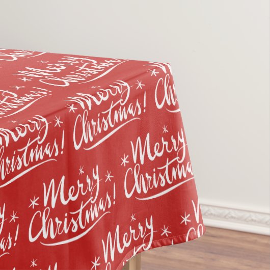 Nappe rouge et blanche de motif de Joyeux Noël (In Situ)