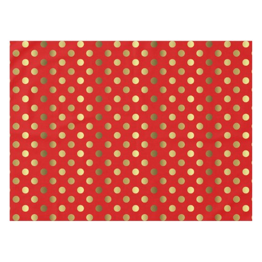 Nappe rouge et d'or de point de polka (Devant (Horizontal))