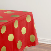 Nappe rouge et d'or de point de polka (In Situ)