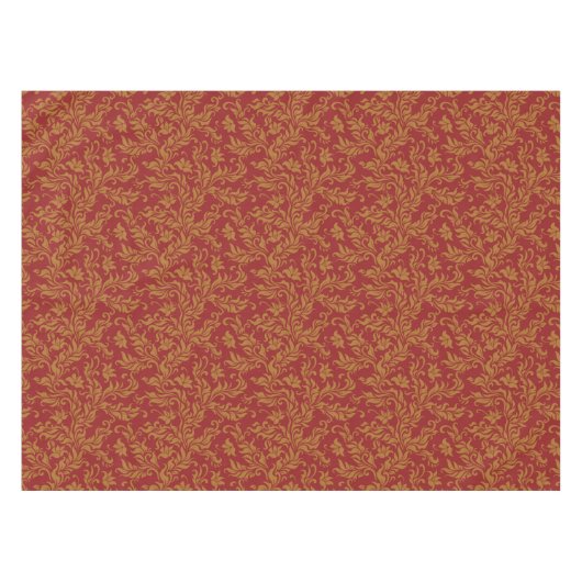 Nappe Rouge et motif floral d'or (Devant (Horizontal))