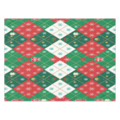 Nappe Rouge festif et vert Argyle Noël joyeux (Devant (Horizontal))