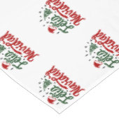 Nappe Rouge festif et vert Feliz Navidad (Angle)