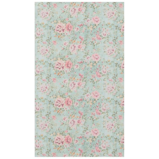 Nappe Rouge floral bleu-clair chic minable de victorian (Devant)
