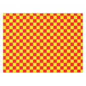 Nappe Rouge Jaune Chèque À damiers Motif Design (Devant (Horizontal))